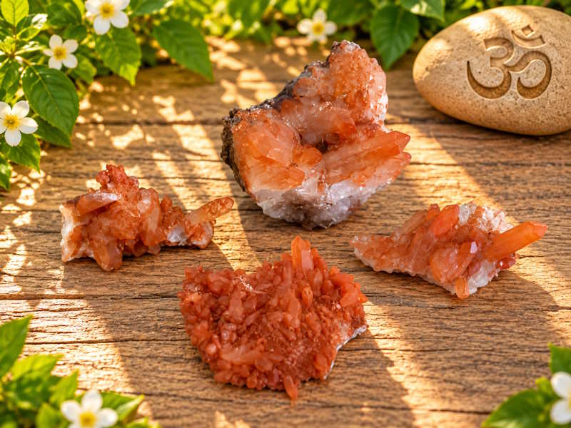 Drusas Cuarzo Mandarina en bruto